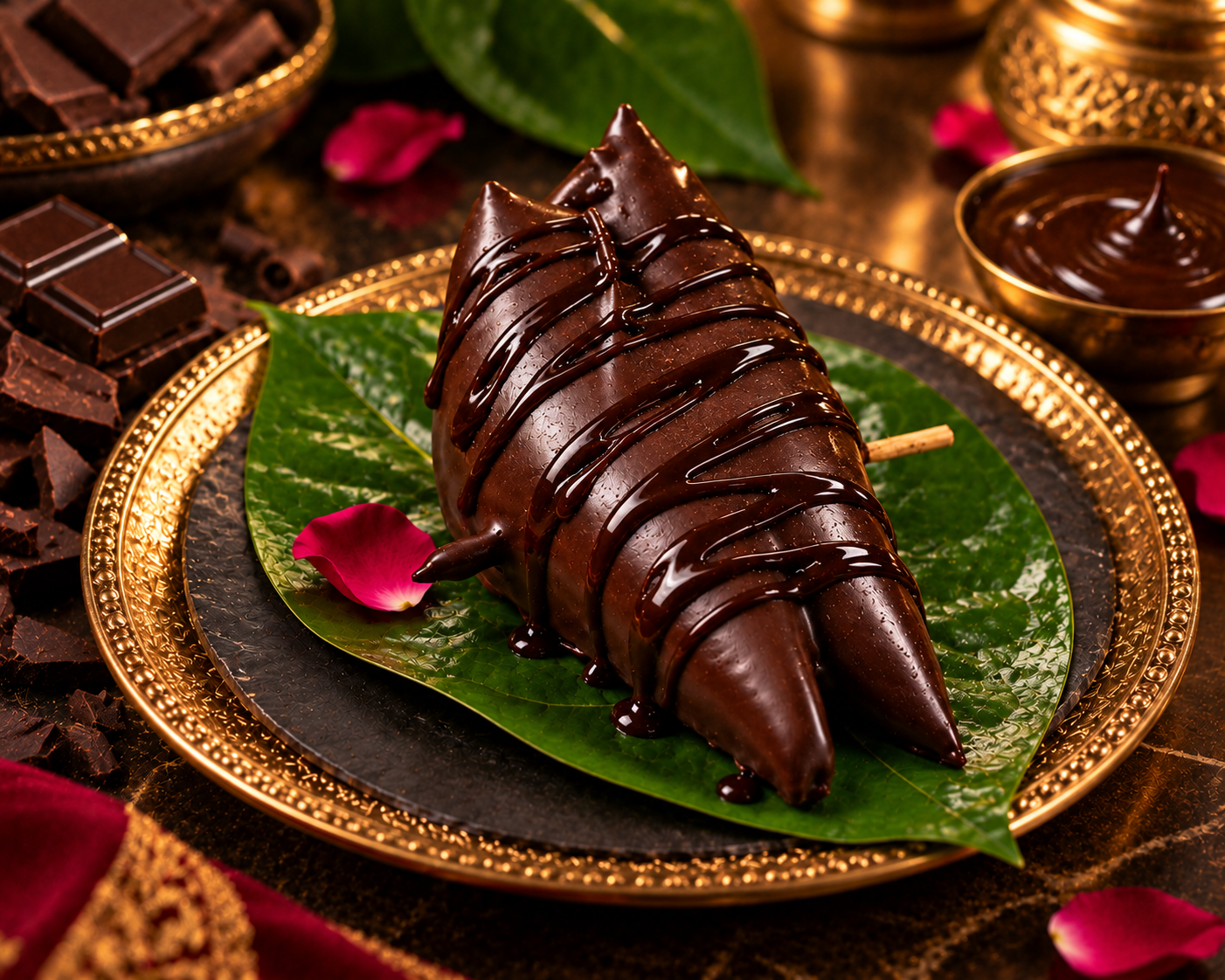 Chocolate coated Paan bars with sprinkles